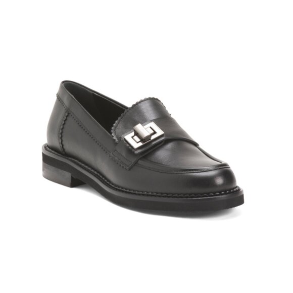 NAPOLEONI Black Made In Italy Leather Loafers - Picture 1 of 2